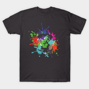 Paint Splatter Lion T-Shirt